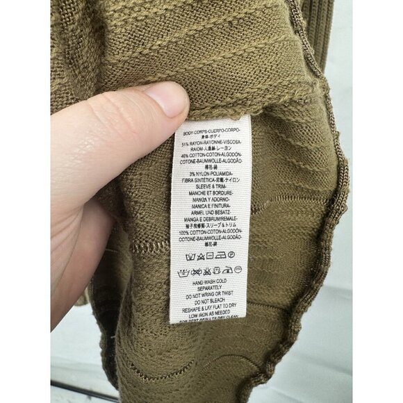 Free People Ribs & Ruffles Mini Tunic Dress Women Small Olive Granolagirl Boho - Picture 5 of 11